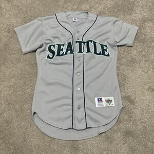 Vgt Russell Authentic Diamond Collection Seattle Mariners Grey Jersey 40 Medium